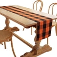 thumbnail image 4 of Clearance Under $4 Orange & Black Plaid Table Runner – Farmhouse Fall Décor A, 4 of 9