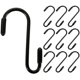 thumbnail image 2 of Stainless Steel S Hooks Iron Hook Space Saving Bathroom Garage 12Pcs, 2 of 4