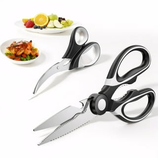 Kitchen Shears Multi Purpose Strong Stainless Steel Kitchen Utility  Scissors with Cover Poulry,Fish, Meat, Vegetables Herbs, Bones, Dishwasher  Safe