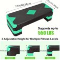 thumbnail image 3 of Adjustable Workout Aerobic Stepper in Fitness & Exercise Step Platform Trainer 3 Settings Adjustable Height 4"-6"-8", 3 of 17