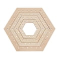 thumbnail image 3 of KLKCMS Gear Shape Weaving Loom Set Weaving Tools for Table Mat Scarf Woven Tapestry Hexagonal 4pcs Set, 3 of 9