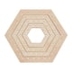 thumbnail image 3 of Telares de madera fáciles de usar, herramientas para tejer y decorar paredes. Juego de 4 piezas hexagonales, 3 of 9