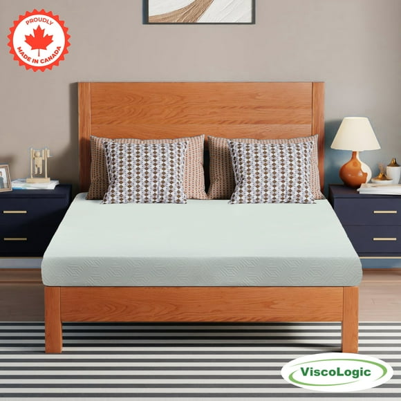 ViscoLogic Prestige Reversible Foam Full Mattress Perfect for Bunk Bed, Trundle, Guest Bed and Caravan Bed, Removable Mattress Cover, CertiPUR-US® Certified Foam (Full/ Double Mattress )