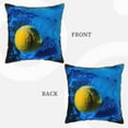 thumbnail image 3 of Haiem Sports Tennis Ball Print Velvet Soft Solid Decorative Square Throw Pillow Covers Set with Elegant Piping Christmas Cushion Case for Sofa Bedroom Car-20"x20", 3 of 8