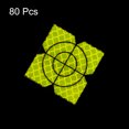 thumbnail image 3 of Uxcell 80packs Survey Reflector Sheets 40mm Self-adhesive Survey Target Mark, Green, 3 of 6