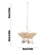 thumbnail image 3 of Set de adornos de madera para Navidad - Figuras de estrellas, ciervos, árboles y calcetines pintadas de blanco - Decoración colgante de 5 piezas para árbol y hogar, 3 of 6