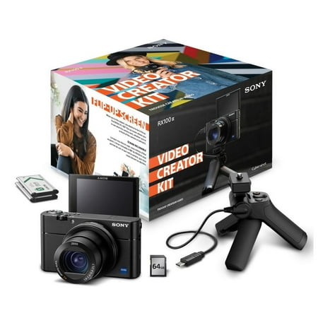Sony Cyber-Shot DSC-RX100 III Digital Camera Video Creator Kit with 64GB Card, NP-BX1 Battery + VCT-SGR1 Shooting (Best Gimbal For Sony Rx100 V)