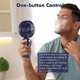 thumbnail image 1 of ventilateur Portatif, Bleu Mini Ventilateur Portable Recargable Par Usb, Petit Ventilateur De Poche 5 Vitesses Avec Base, Batterie 3000 Mah Vent, 1 of 5