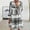 Black, variant on Summer Dress for Women 2023 Plus Women's Spring And Summer Casual Loose Sundress V-neck Three-quarter Sleeve Buttons Print Dress Summer Beach Tank Dress