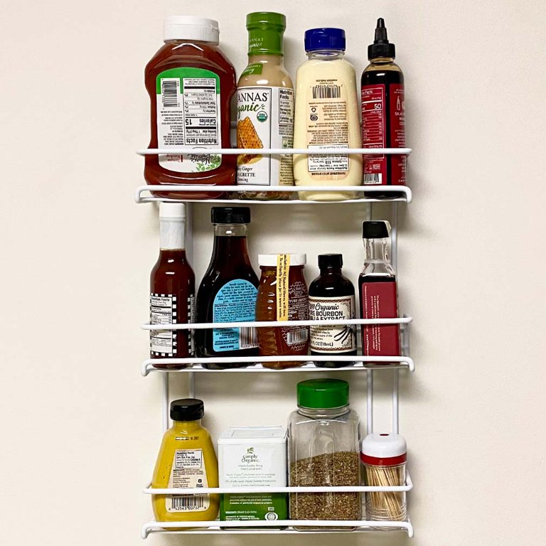 Evelots 5-Tier 40-Jar Hanging /Wall-Door Mount/Pantry Door Spice Rack/Large  Spice Rack Organizer for Cabinet Door