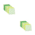 thumbnail image 3 of Cateissary Paquete de tela de acolchado cuadrado de 7 piezas Suministros para el hogar Tela con estampado Material de Accesorios Verde/50*50cm 2piezas, 3 of 6