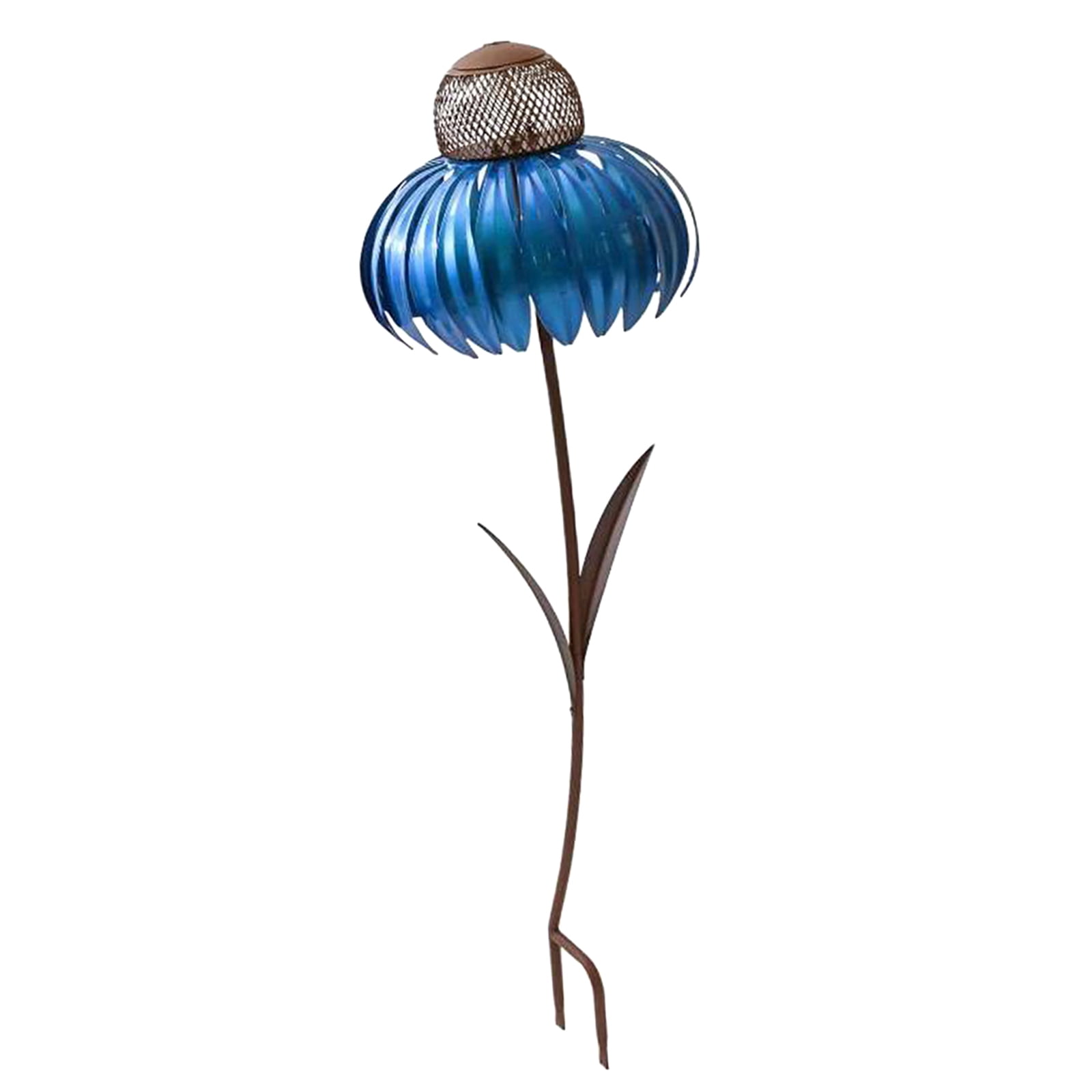 Outdoor Metal Coneflower Bird Feeder Stake Decoration Outdoor Rust
