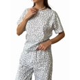 thumbnail image 2 of Women'S Pajamas 2 Piece Cotton Blend PJ Set Gray L, 2 of 9