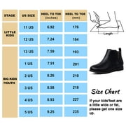 HARVEST LAND Little/Big Girl Ankle Boots Kids Short Zipper Flat Booties Black Size 11-5