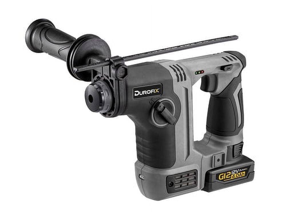 Durofix G12 Series RK12136-2-K7 12V Cordless 3/8" Hammer Drill Power Tool Combo Kit with Compact Rotary Hammer Drill 1.3J Impact Energy, 1 Battery & Charger