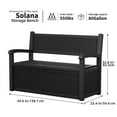 thumbnail image 5 of EasyUp 80 Gallon Storage Bench Deck Box Waterproof Lockable,Outdoor Storage Furniture for Patio,Garden and Porch,Tools and Cushions（Black）, 5 of 9