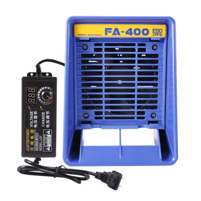 Fa-400 Solder Iron Smoke Absorber Fume Extractor Soldering Air Blower Desktop Exhaust Fan Ventilator Smoke Absorb Machine