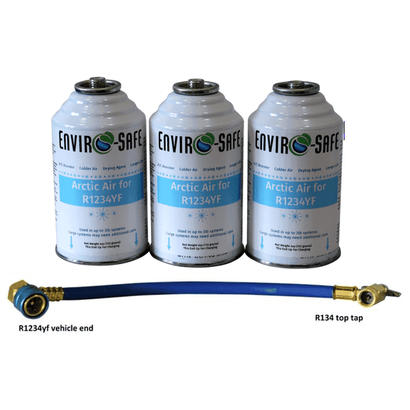 EnviroSafe R-1234YF A/C Booster Moisture Removal Automotive Refrigerant (3 Cans)