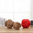 thumbnail image 4 of Knot Pillow Ball Round Throw Pillows Home Decor Cushion Decorative Aesthetic Throw Pillows，Coffee 8inch, 4 of 13