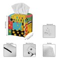 thumbnail image 3 of FUIALDOLG Leather Tissue Box Cover Square 5.1x5.1x5.5'' Waterproof Tissue Box Holder with Metal Button for Car, Bathroom, Kitchen,Home Decor (Colorful Polka Dots), 3 of 7