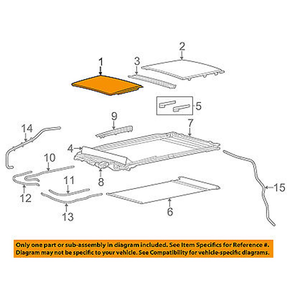Jeep CHRYSLER OEM 1114 Grand CherokeeSunroof Moonroof Glass