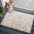thumbnail image 5 of Spring Flowers Bathroom Rug Washable 2x3 Entryway Rug Non Slip Pastoral Vintage Botanical Floral Front Door Mat Low Pile Indoor Doormat Throw Floor Carpet for Kitchen Bedroom Entrance, 5 of 8