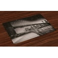 thumbnail image 1 of Ambesonne Scenery Place Mats Set of 4, Astronaut from Earth, Standard Size, Grey Orange, 1 of 4