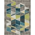 thumbnail image 2 of Hauteloom Hessel Living Room, Bedroom Area Rug - Modern - Gray, Green - 7'10" x 10'2", 2 of 8
