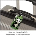 thumbnail image 3 of Square 2Pack PU Leather Panda Cruise Luggage Tag with Privacy Cover and Name ID Tag for Travel Handbags Backpacks Luggage Tags, 3 of 6