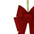 thumbnail image 4 of Northlight 26" LED Lighted Red Tinsel Bow Christmas Decoration, 4 of 6