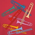 thumbnail image 3 of CafePress - Colorful Trombones Dark T Shirt - Men's Classic Graphic Cotton T-Shirt, 3 of 4