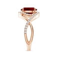thumbnail image 3 of ANGARA Oval Lab Grown 2 Ct Ruby Criss Cross Shank Engagement Ring with Accents for Women in 14K Rose Gold (Size-9x7mm) | July Birthstone, Anniversary, Jewelry Gift for Women | Lab-Grown Ruby Ring, 3 of 8