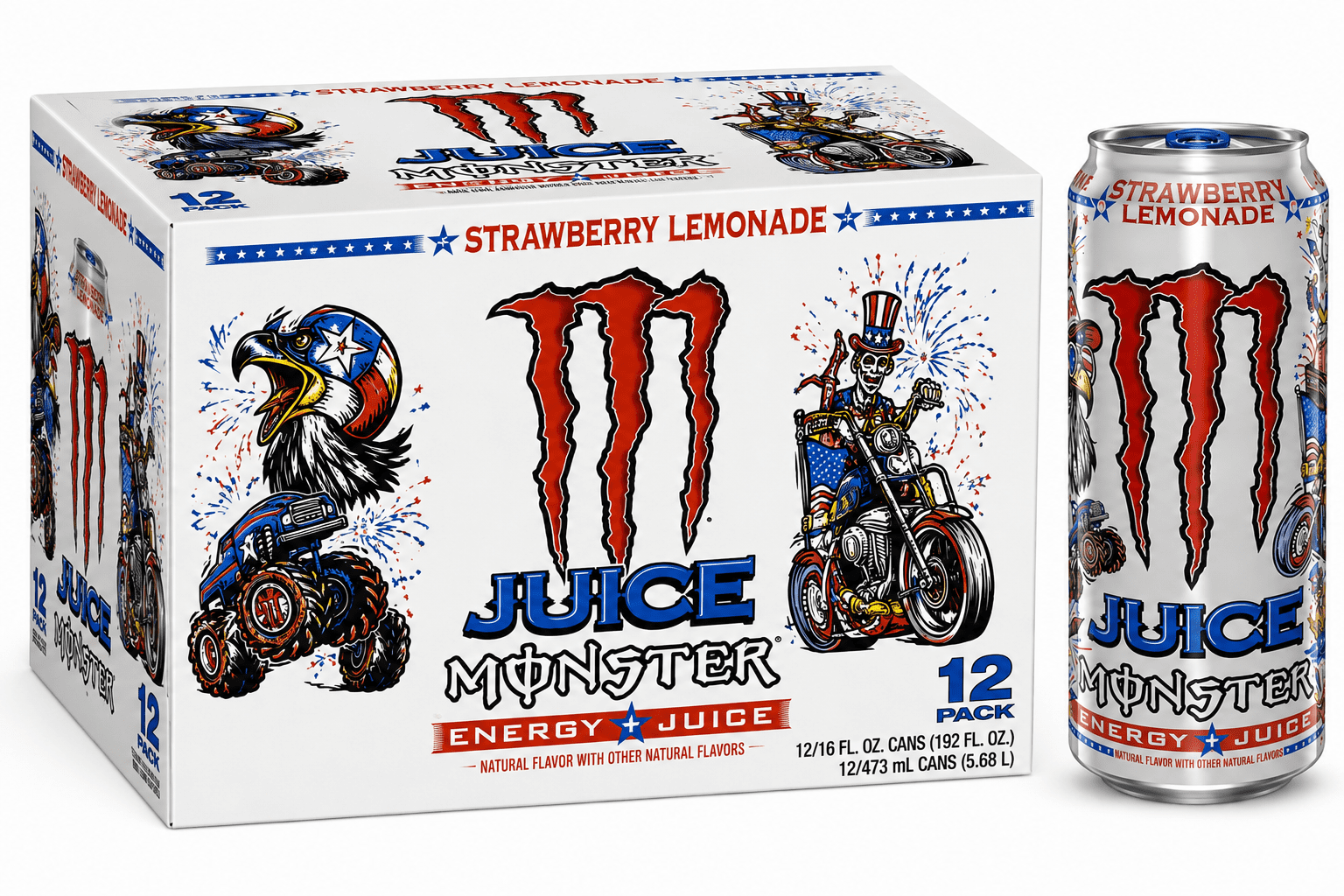 Monster Energy Zero Sugar, 16 fl oz, 24 Pack, 140mg Caffeine, 10