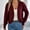 01 Wine, variant on Fewfanhot Lightweight Cardigans for Women Long Sleeve Open Front Knitted Crop Cardigan Drop Shoulder Knit Bolero Shrug Sweater