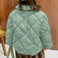 thumbnail image 4 of Scyoekwg Girls Jacket Toddler Girls Cotton Clothing Winter Thickened Jacket Solid Color Long Sleeve Button Jacket Outwear (Blue,2-3 Years), 4 of 5