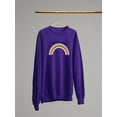 thumbnail image 3 of Follow The Rainbows Retro  Sweatshirt Women -Image by Shutterstock, Female 5X-Large, 3 of 4