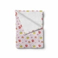 thumbnail image 2 of Cupcake Soft Flannel Fleece Throw Blanket, Wedding Celebration Muffins with Whipped Cream Roses Dots Valentines Day Theme, Cozy Plush for Indoor and Outdoor Use, 50" x 60", Multicolor, by Ambesonne, 2 of 6