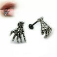 thumbnail image 2 of GKNET Women Skull Hand Lip Piercing Delicate Jewelry Punk Piercing Skeleton Lip L, 2 of 9