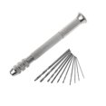 thumbnail image 1 of Swivel Head Pin + 10pcs Micro Hss Twist Drill Bits For Jewelry Watch Hobby Hand, 1 of 5