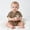 Brown, variant on Newborn Baby Soft Bodysuit Short Sleeve Crewneck Onesie Infant Boys Girls Summer Comfortable Breathable Outfits Coffee 18-24 Months