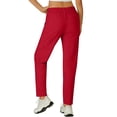 thumbnail image 4 of BWASD Wide Leg Pants for Women Casual Loose Flowy Palazzo Trousers with Pockets Drawstring Elastic Waist Lightweight Boho Beach Vacation Summer Outfit, 4 of 8