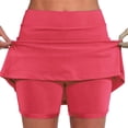thumbnail image 2 of vigerkar Elastic Skorts for Women, Women's Casual Athletic Tennis Skirts, Sports Lightweight Golf Workout Skort (Hot Pink, 5XL), 2 of 5