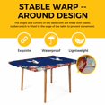 thumbnail image 4 of Blue Crane Table Cloths for 6 Foot Rectangle Tables, Vintage Red Teal Spring Floral Botanical Patio Waterproof Elastic Fitted Tablecloths, Washable Rectangular Table Cover for Camping, 4 of 8