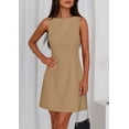 thumbnail image 6 of Womens Formal Short Dresses 2025 Summer Sleeveless Boat Neck A Line Elegant Mini Cocktail Party Dress, 6 of 10