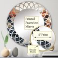 thumbnail image 3 of DESIGN ART Designart "River Flowing Waters Collage II" Modern Wall Mirror 24in.x24in., 3 of 4