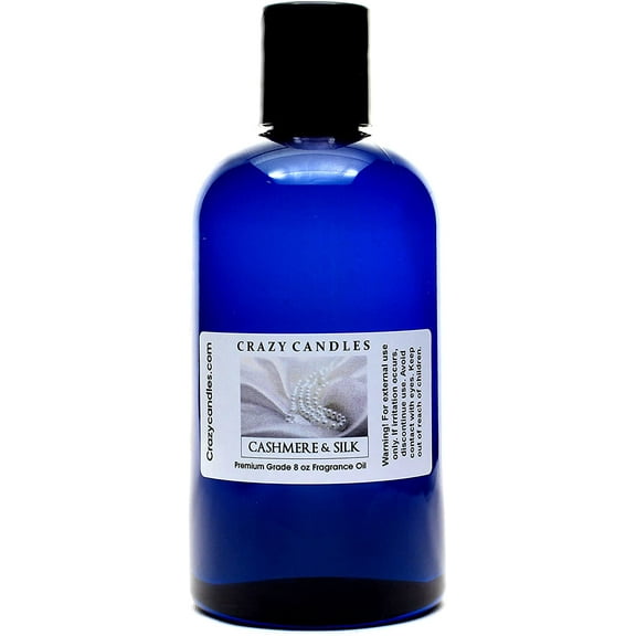 Crazy Candles 8oz Cashmere & Silk 8 Fl Oz Bottle (237ml) Premium Grade Scented Fragrance Oil Made in USA