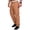 Brown, variant on YUEVORA Cargo Pants for Men, Elastic Waist Multi Pocket Utility Pants, Straight Leg Casual Work Pants with Button Closure