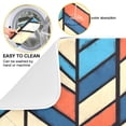 thumbnail image 2 of Yayeee Dish Drying Mat for Kitchen Counter 16"x18" Microfiber Absorbent Pad, Blue Geometric, 2 of 7