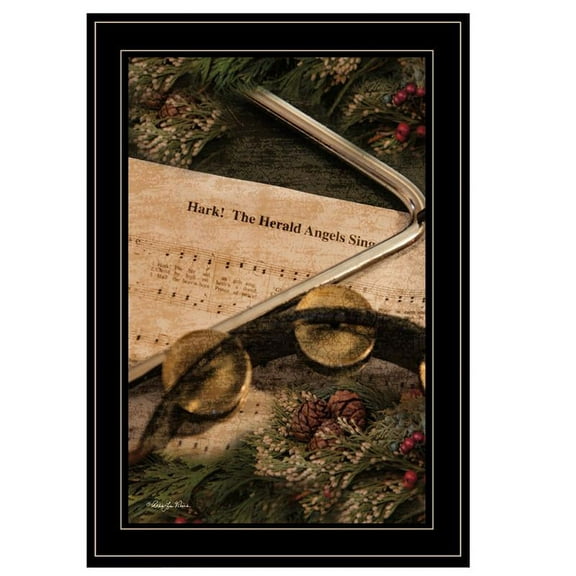 Trendy Decor4U "The Angels Sing" by Robin Lee Vieria Ready to Hang Framed Print, Black Frame