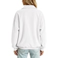 thumbnail image 6 of StSilkitty Casual Jacket for Womens Solid Color Long Sleeve Full Zip Collared Sweatshirt Jackets with Pockets, 6 of 8